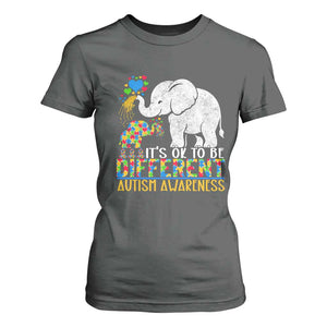 It Is Ok To Be Elephant Different Autism Awareness T Shirt For Women TS01 Dark Heather Printyourwear