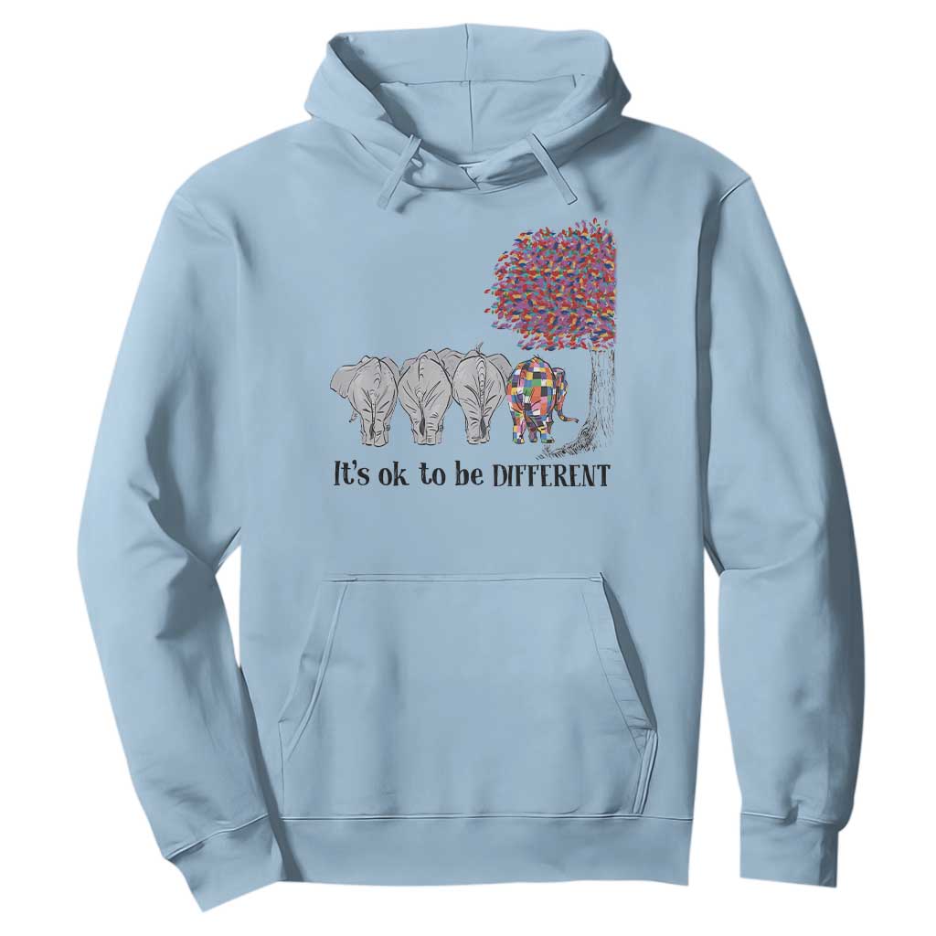 Autism Awareness Elephant Hoodie It's Ok To Be A Little Different TS01 Light Blue Printyourwear