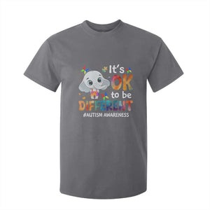 World Autism Day T Shirt For Kid It's Okay To Be Different Elephant TS01 Charcoal Printyourwear