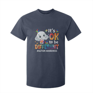 World Autism Day T Shirt For Kid It's Okay To Be Different Elephant TS01 Navy Printyourwear