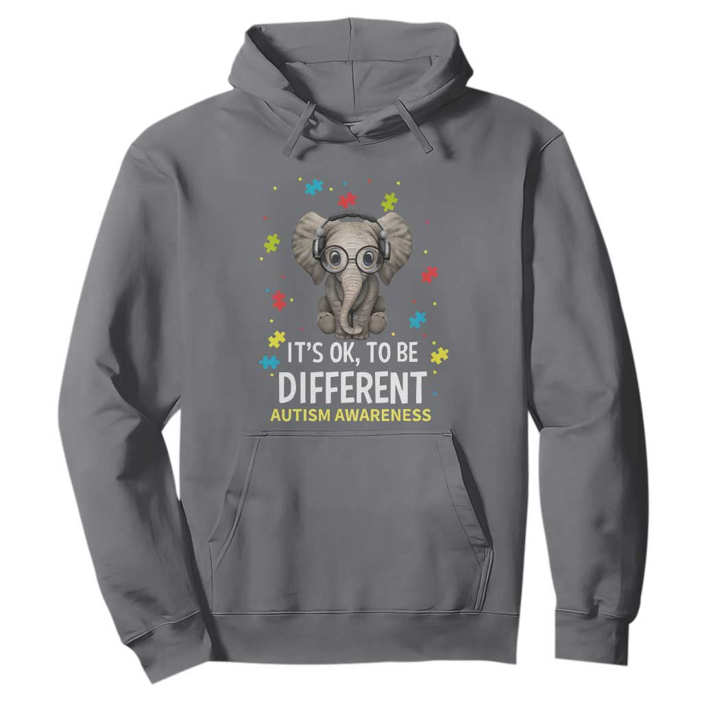 Autism Awareness Elephant Hoodie It's Okay To Be Different TS01 Charcoal Printyourwear
