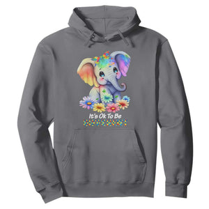 It's Ok To Be Elephant Different Autism Awareness Hoodie TS01 Charcoal Printyourwear