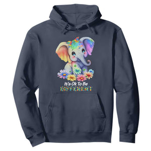 It's Ok To Be Elephant Different Autism Awareness Hoodie TS01 Navy Printyourwear