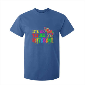 Autism Speaks T Shirt For Kid It's Okay To Be Different Elephant TS01 Royal Blue Printyourwear