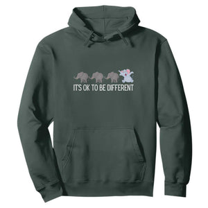 Autism It's Ok To Be Different Elephant Shirt Funny Elephant Hoodie TS01 Dark Forest Green Printyourwear