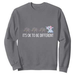 Autism It's Ok To Be Different Elephant Shirt Funny Elephant Sweatshirt TS01 Charcoal Printyourwear