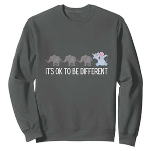 Autism It's Ok To Be Different Elephant Shirt Funny Elephant Sweatshirt TS01 Dark Heather Printyourwear