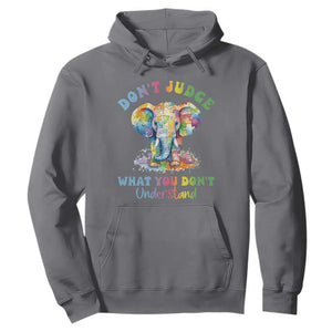 Autism Awareness Acceptance Elephant Hoodie It's OK To Be Different TS01 Charcoal Printyourwear