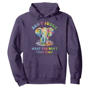 Autism Awareness Acceptance Elephant Hoodie It's OK To Be Different TS01 Purple Printyourwear