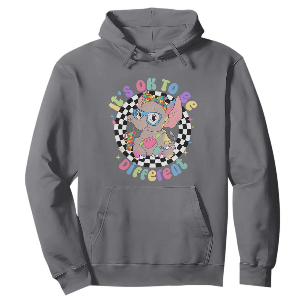 Support Autism Hoodie It's Okay To Be Different Funny Elephant TS01 Charcoal Printyourwear
