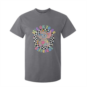 Support Autism T Shirt For Kid It's Okay To Be Different Funny Elephant TS01 Charcoal Printyourwear