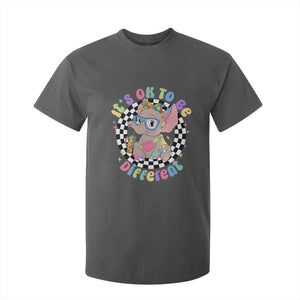 Support Autism T Shirt For Kid It's Okay To Be Different Funny Elephant TS01 Dark Heather Printyourwear
