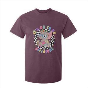 Support Autism T Shirt For Kid It's Okay To Be Different Funny Elephant TS01 Maroon Printyourwear