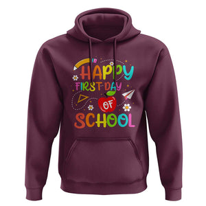 Welcome Back to School Hoodie First Day Premium Tee for Teachers & Students TS01 Maroon Print Your Wear