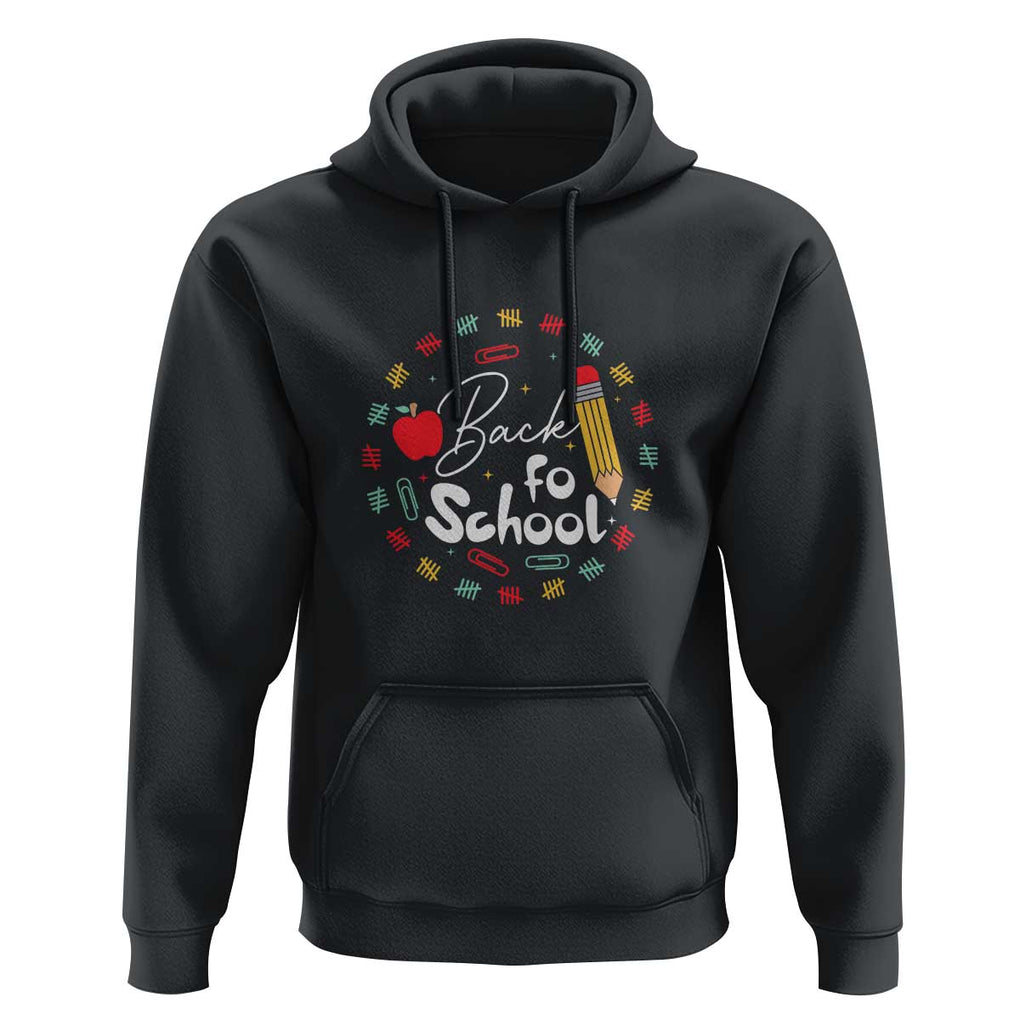 Teacher & Kids Back to School Tee Hoodie First Day of School Pencil Theme TS01 Black Print Your Wear