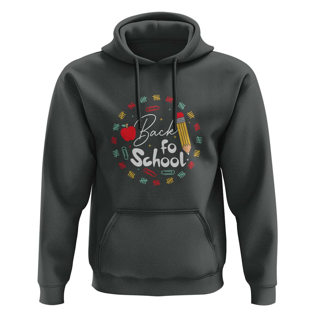 Teacher & Kids Back to School Tee Hoodie First Day of School Pencil Theme TS01 Dark Heather Print Your Wear