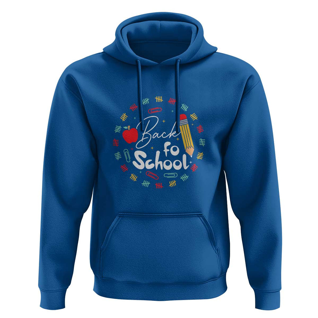 Teacher & Kids Back to School Tee Hoodie First Day of School Pencil Theme TS01 Royal Blue Print Your Wear