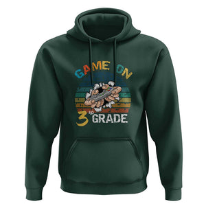 Game On 3rd Grade Hoodie Funny Back to School Gamer Level Unlocked TS01 Dark Forest Green Print Your Wear
