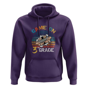 Game On 3rd Grade Hoodie Funny Back to School Gamer Level Unlocked TS01 Purple Print Your Wear