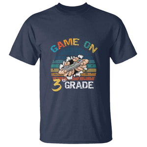 Game On 3rd Grade T Shirt Funny Back to School Gamer Level Unlocked TS01 Navy Print Your Wear