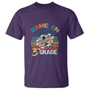 Game On 3rd Grade T Shirt Funny Back to School Gamer Level Unlocked TS01 Purple Print Your Wear