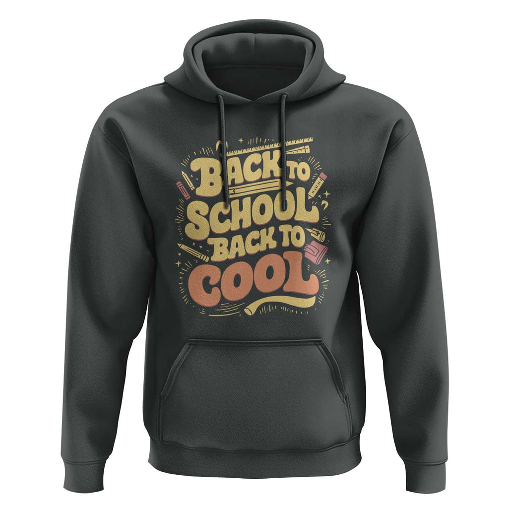 Funny Back to School Hoodie Back to Cool Design TS01 Dark Heather Print Your Wear