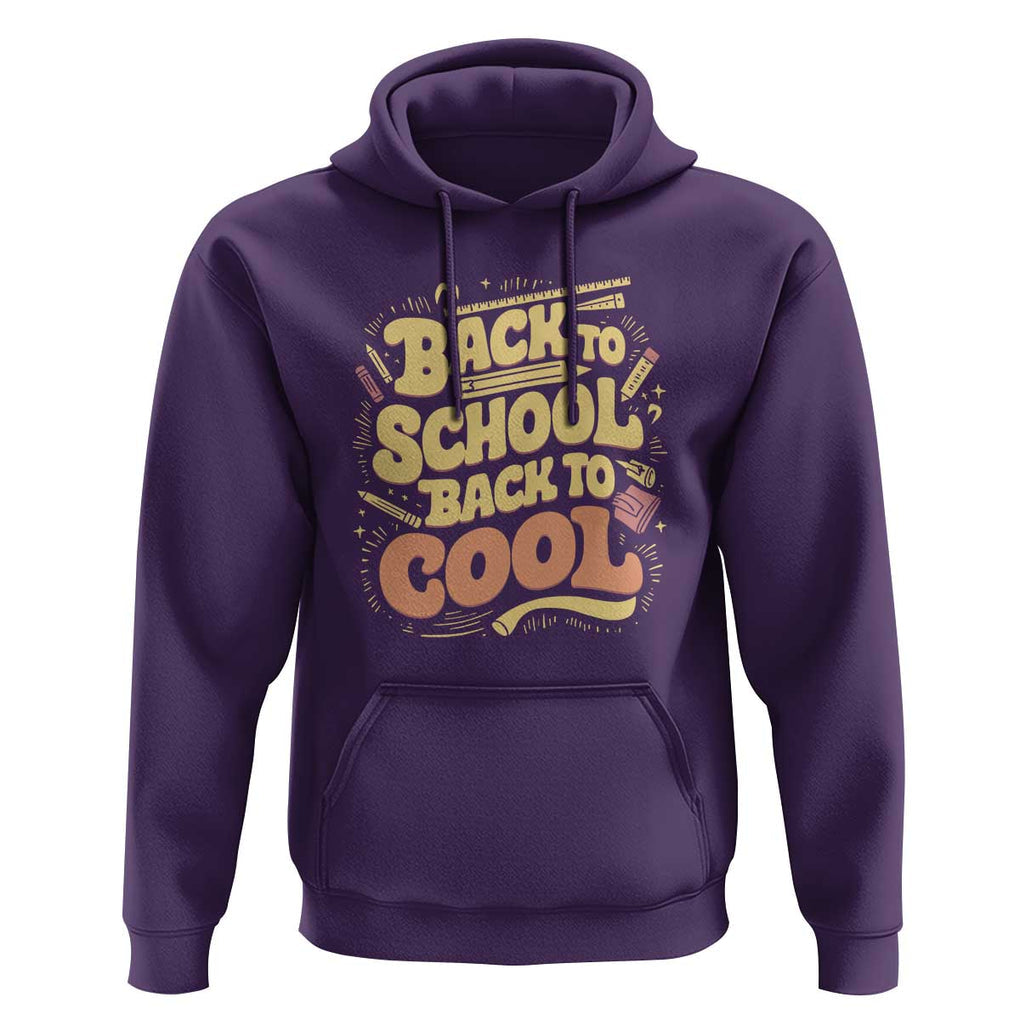 Funny Back to School Hoodie Back to Cool Design TS01 Purple Print Your Wear