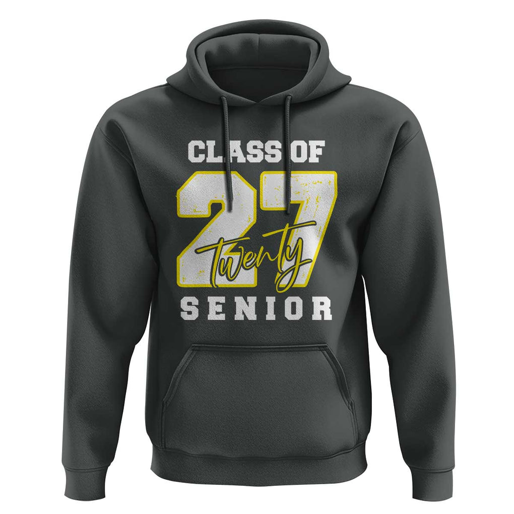 Class of 2027 Senior Hoodie 12th Grade Back to School High School TS01 Dark Heather Print Your Wear