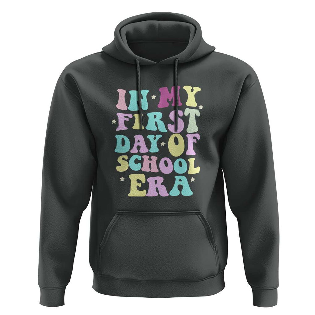 In My First Day of School Era Hoodie Back to School Retro Style TS01 Dark Heather Print Your Wear