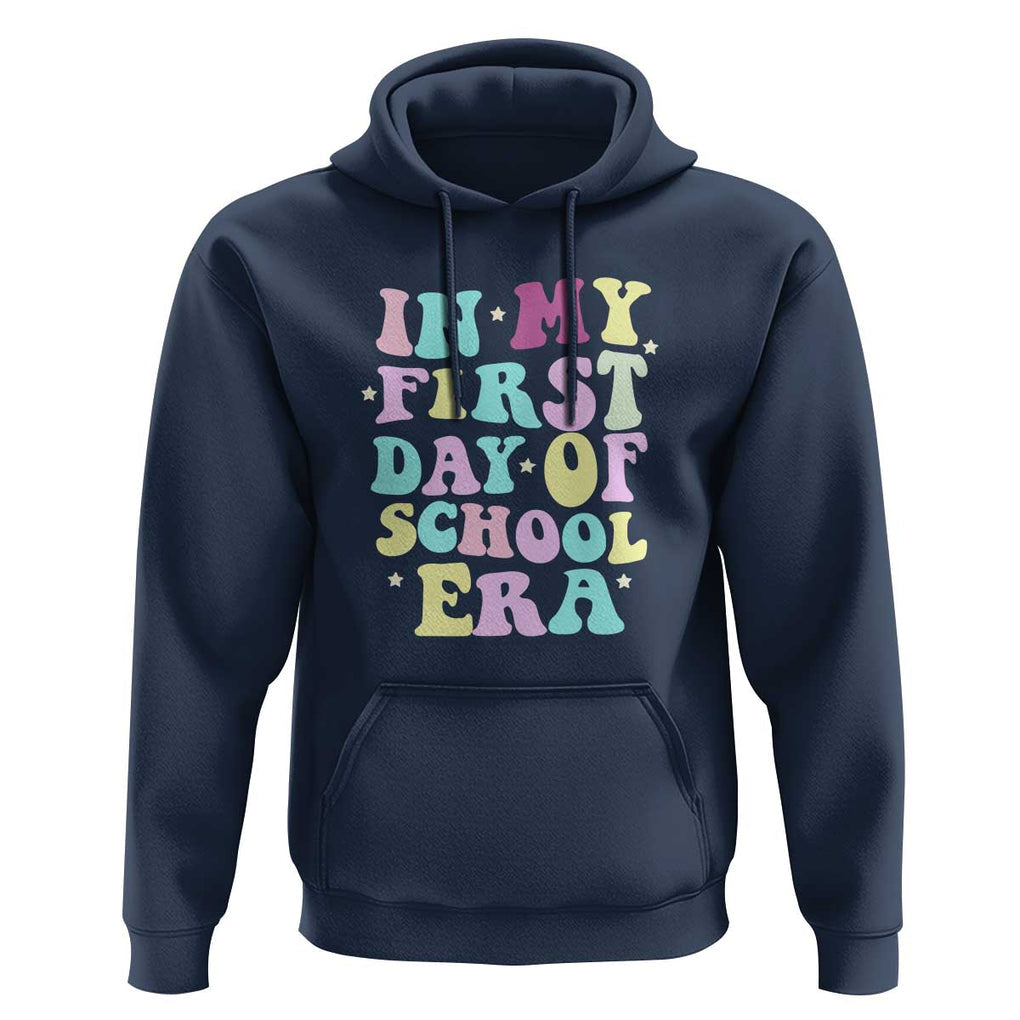 In My First Day of School Era Hoodie Back to School Retro Style TS01 Navy Print Your Wear