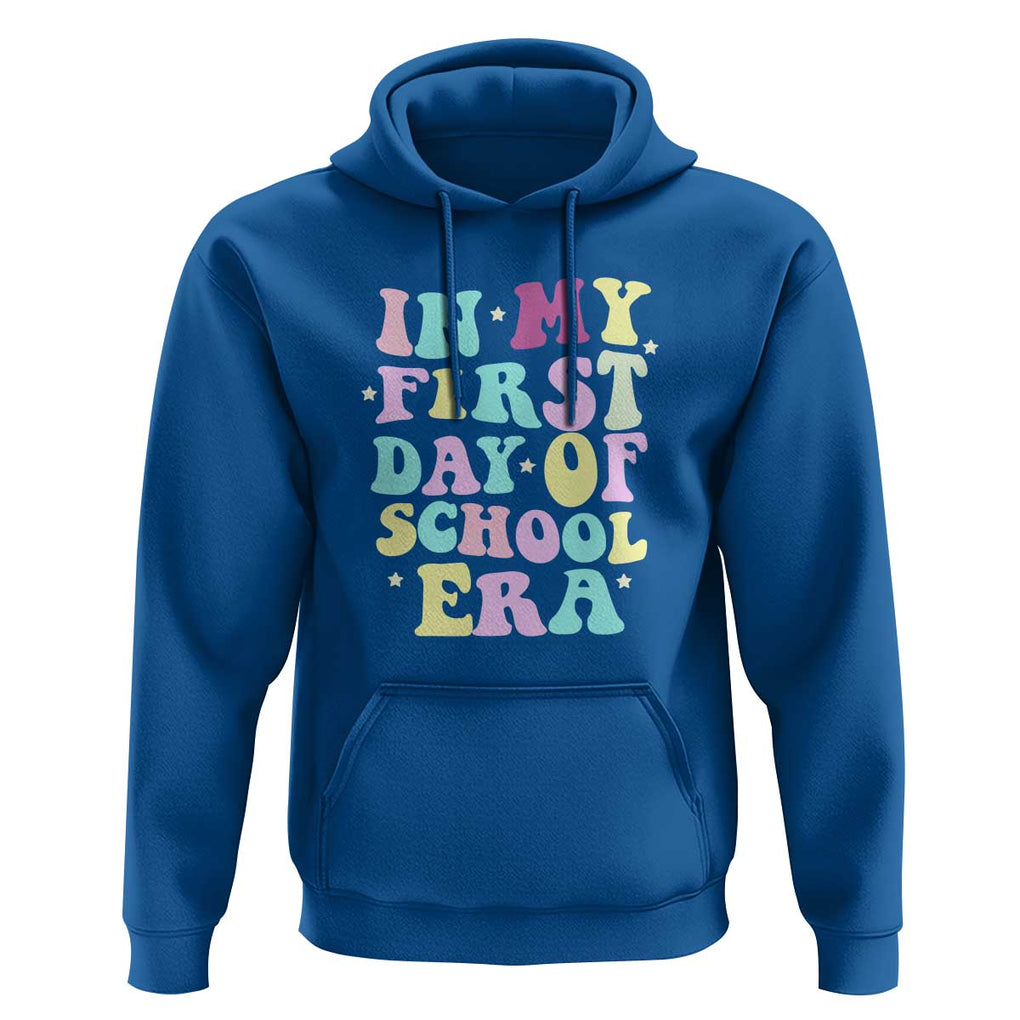 In My First Day of School Era Hoodie Back to School Retro Style TS01 Royal Blue Print Your Wear