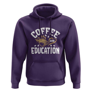 Coffee Lover Teacher Hoodie Caffeinate & Educate Quote Design TS01 Purple Print Your Wear