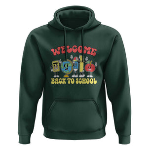 Welcome Back to School Hoodie Happy First Day for Teachers, Boys, & Girls TS01 Dark Forest Green Print Your Wear