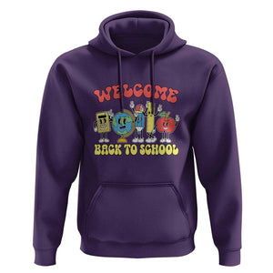 Welcome Back to School Hoodie Happy First Day for Teachers, Boys, & Girls TS01 Purple Print Your Wear