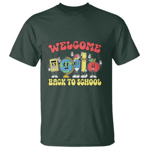 Welcome Back to School T Shirt Happy First Day for Teachers, Boys, & Girls TS01 Dark Forest Green Print Your Wear