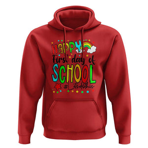 Happy First Day of School Hoodie Perfect for Teachers Back to School TS01 Red Print Your Wear