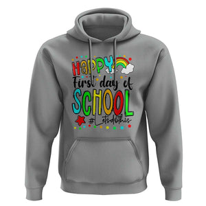Happy First Day of School Hoodie Perfect for Teachers Back to School TS01 Sport Gray Print Your Wear