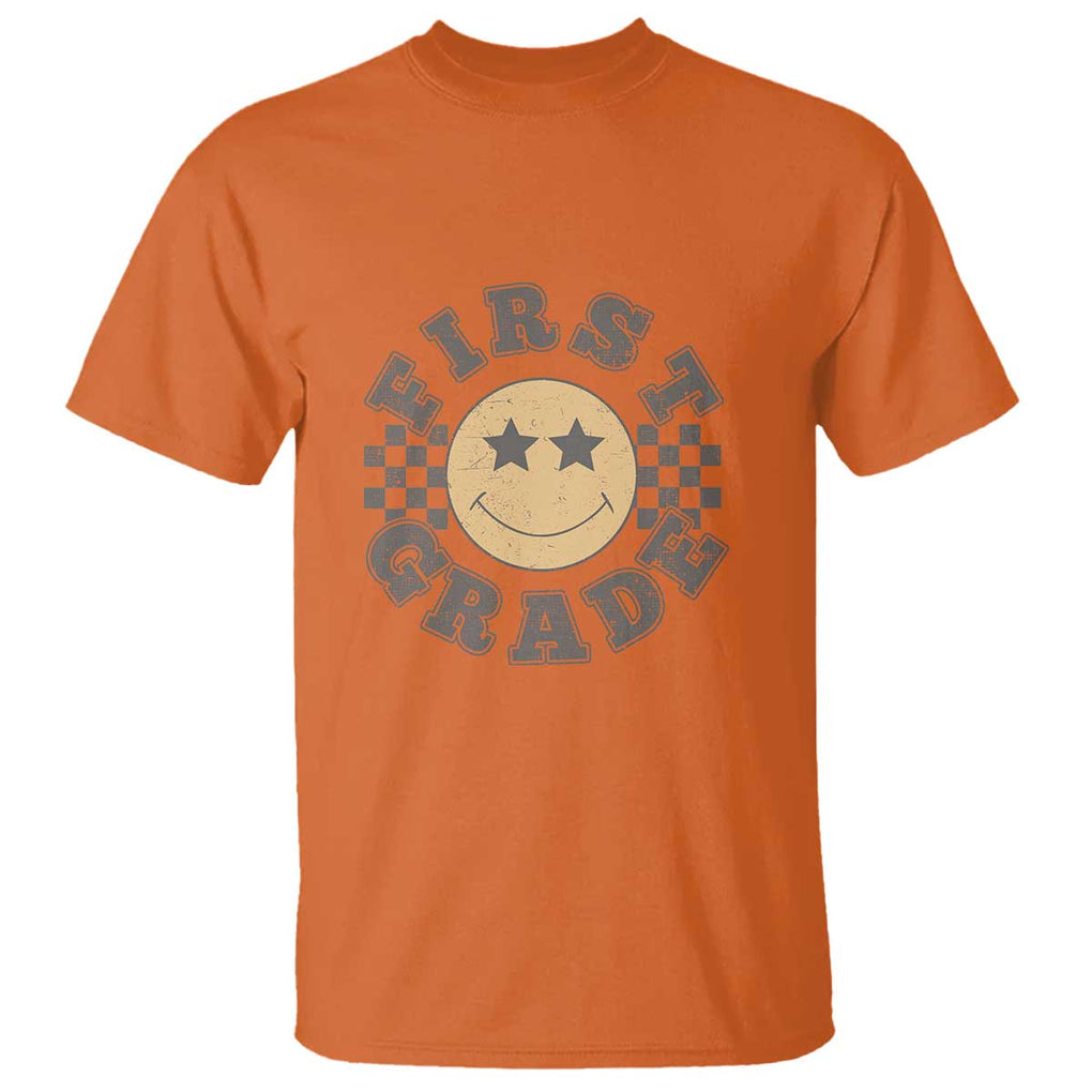 Back to School Tee T Shirt First Day of 1st Grade for First Grade Teachers TS01 Orange Print Your Wear