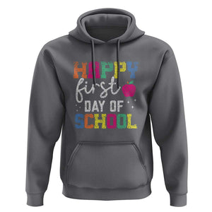 First Day of School Hoodie Happy Design for Teachers & Students TS01 Charcoal Print Your Wear
