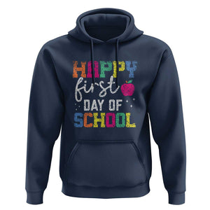 First Day of School Hoodie Happy Design for Teachers & Students TS01 Navy Print Your Wear