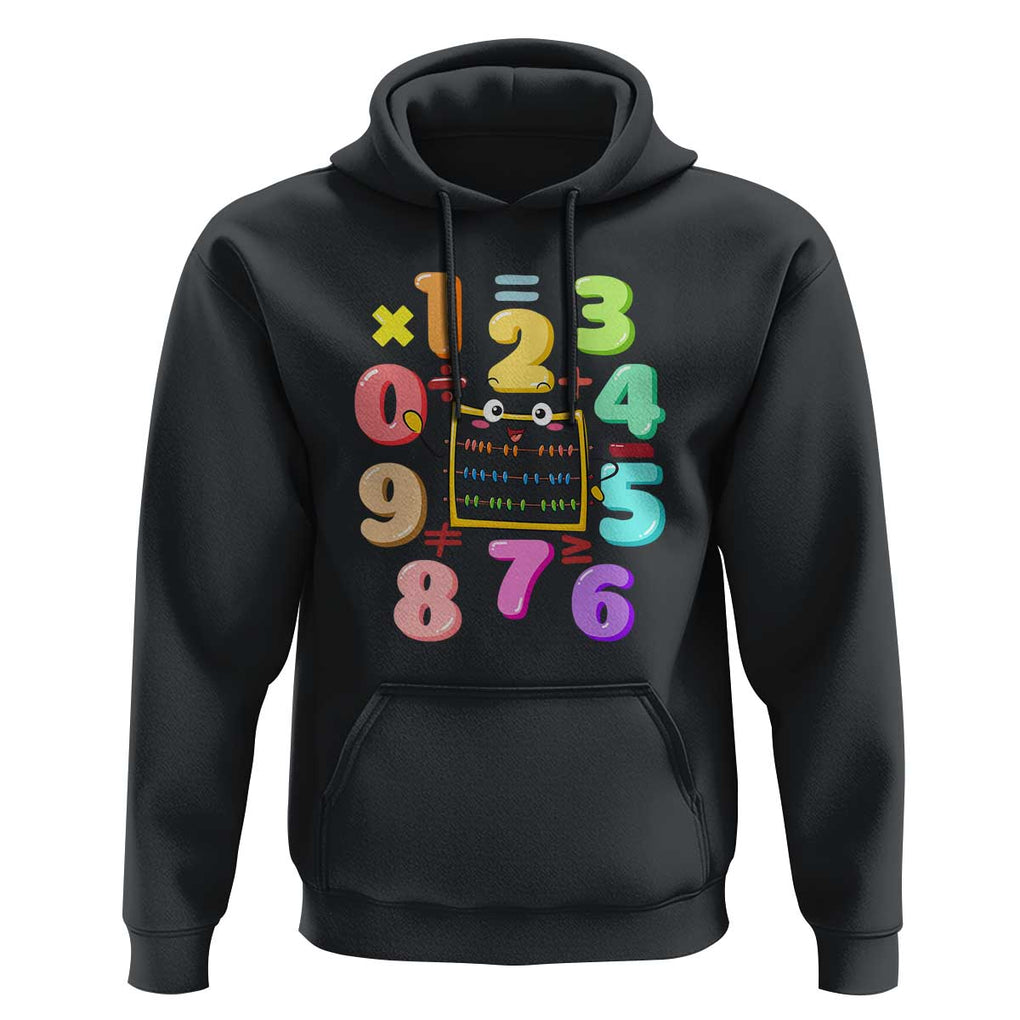 Math Day Cute Calculator & Numbers Back to School Design Hoodie Cute Calculator & Numbers Back to School Design TS01 Black Print Your Wear