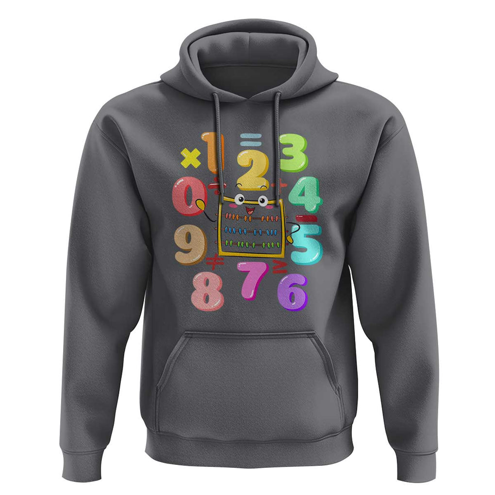 Math Day Cute Calculator & Numbers Back to School Design Hoodie Cute Calculator & Numbers Back to School Design TS01 Charcoal Print Your Wear