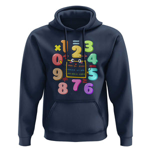 Math Day Cute Calculator & Numbers Back to School Design Hoodie Cute Calculator & Numbers Back to School Design TS01 Navy Print Your Wear