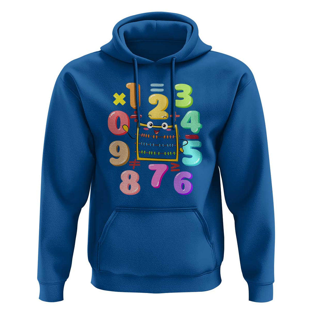 Math Day Cute Calculator & Numbers Back to School Design Hoodie Cute Calculator & Numbers Back to School Design TS01 Royal Blue Print Your Wear