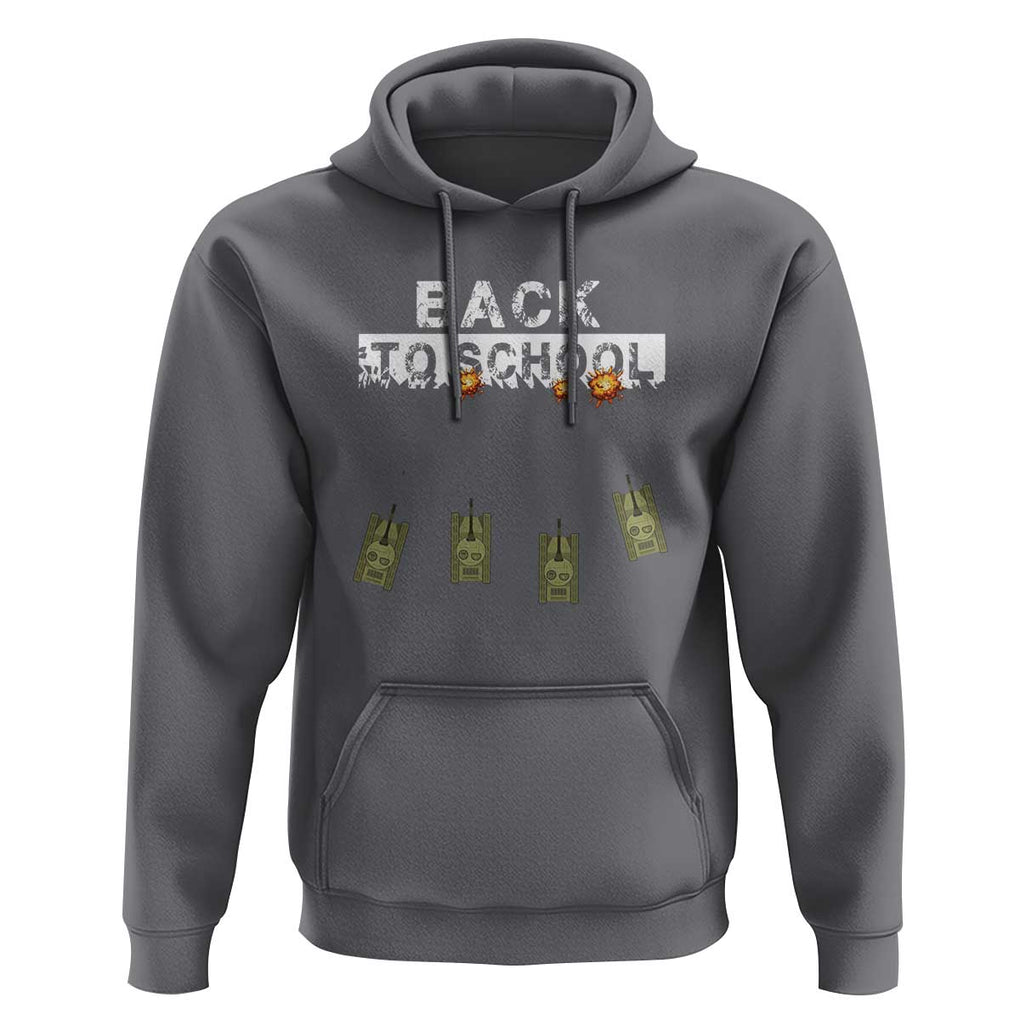 Back to School Game Over Tee Hoodie Funny Tank Design with Military Twist TS01 Charcoal Print Your Wear