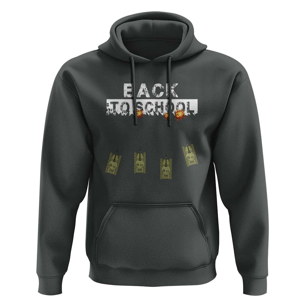 Back to School Game Over Tee Hoodie Funny Tank Design with Military Twist TS01 Dark Heather Print Your Wear