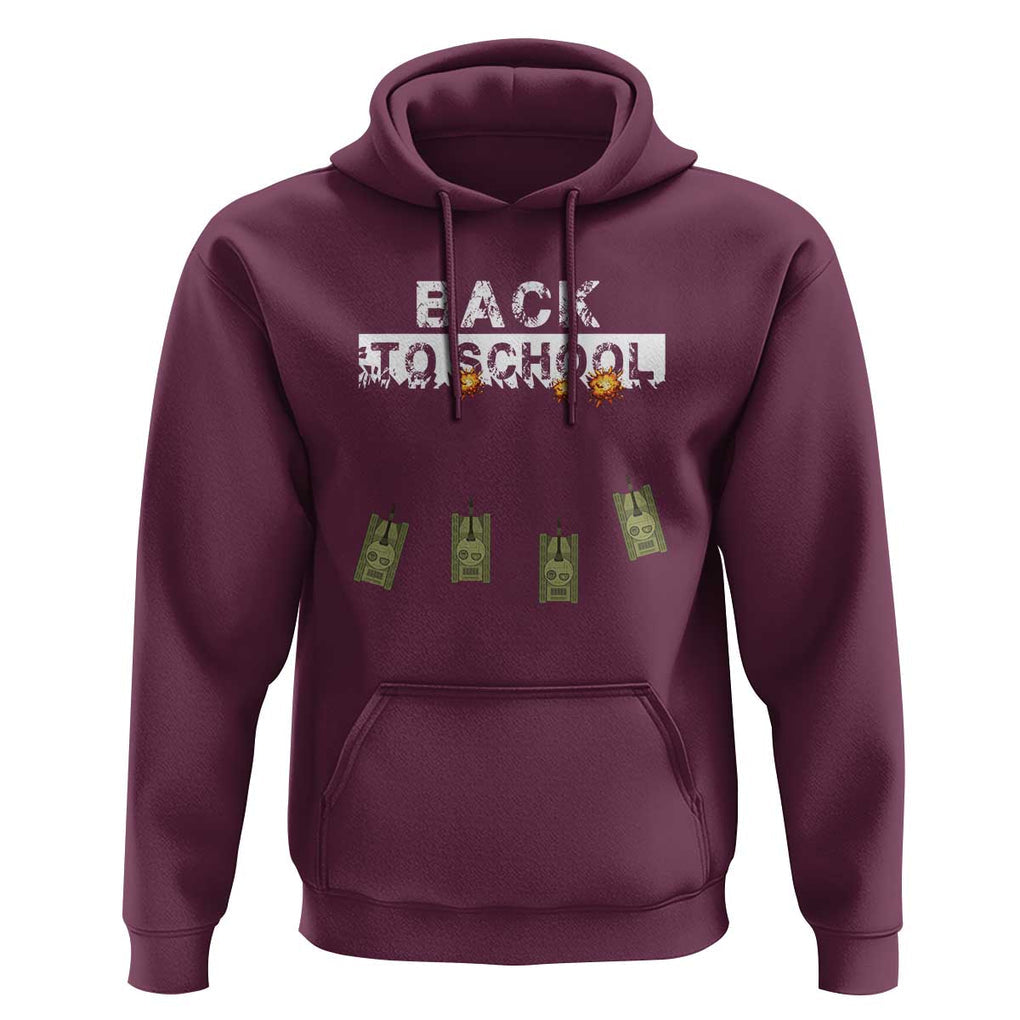 Back to School Game Over Tee Hoodie Funny Tank Design with Military Twist TS01 Maroon Print Your Wear
