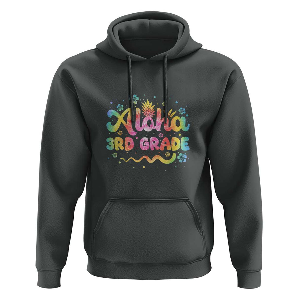 Aloha 3rd Grade Hoodie First Day Back to School for Teachers TS01 Dark Heather Print Your Wear