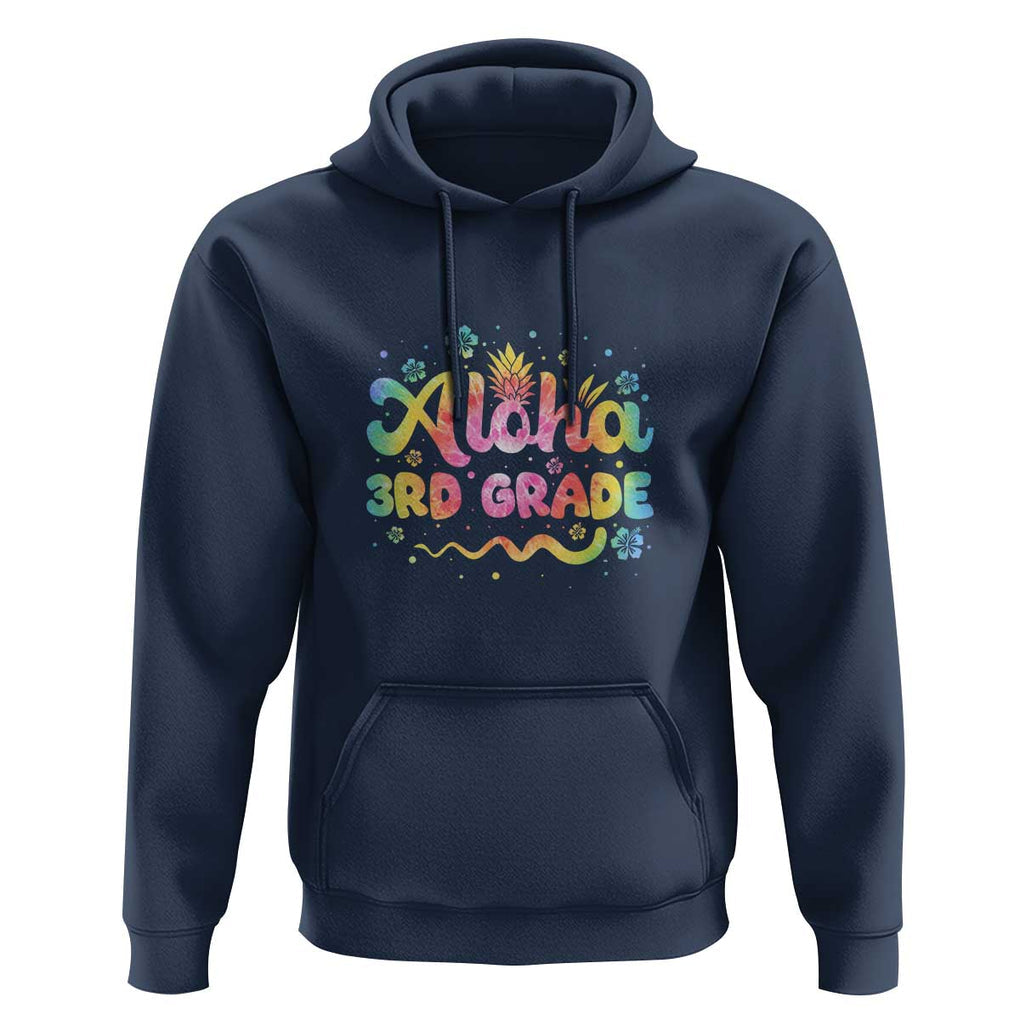 Aloha 3rd Grade Hoodie First Day Back to School for Teachers TS01 Navy Print Your Wear