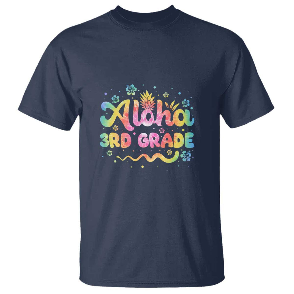 Aloha 3rd Grade T Shirt First Day Back to School for Teachers TS01 Navy Print Your Wear